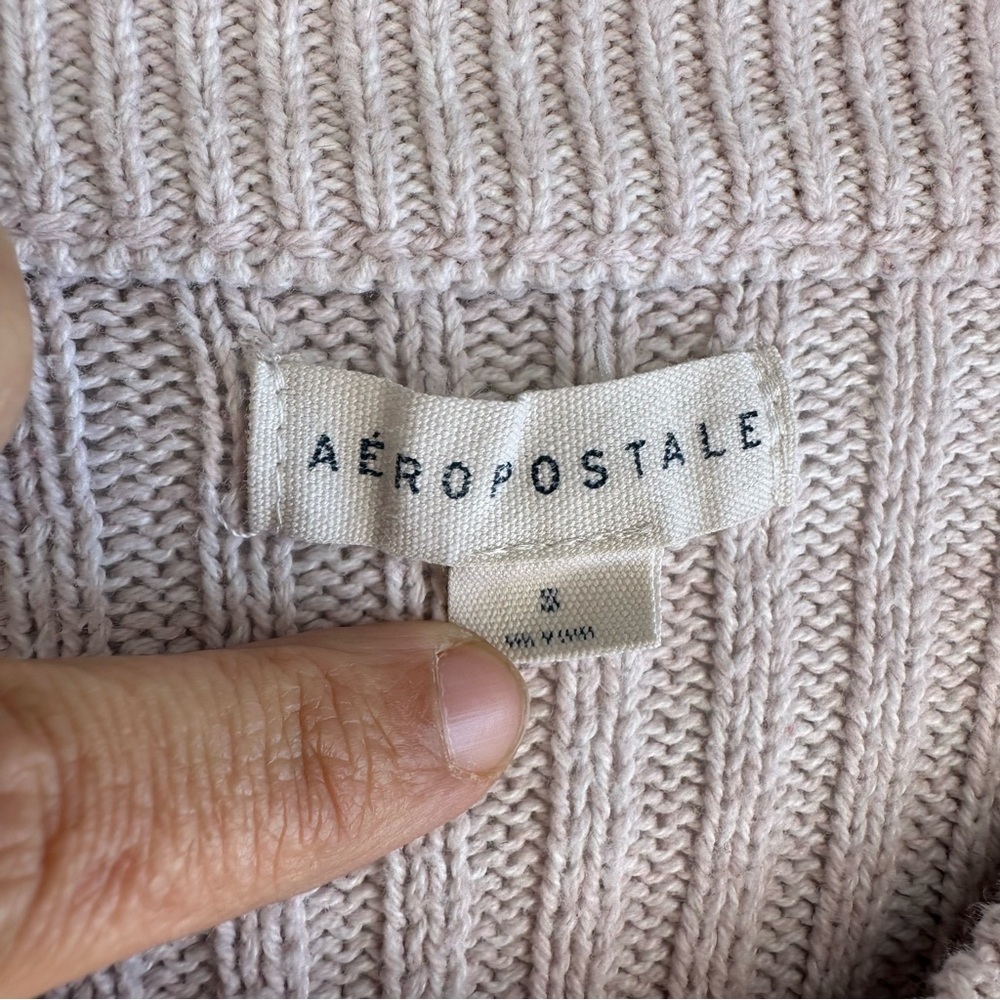 Aeropostale Blocked Stripe Cropped Crew Sweater – Size Small - Picture 8 of 8